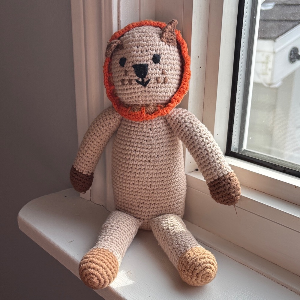 Handmade Crochet Lion Plush Toy